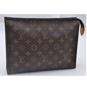 Authentic Louis Vuitton Monogram Poche Toilette 26